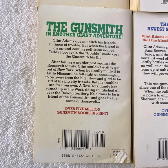 Vintage The Gunsmith All Action Western Romance  Novel x4 - Picture 14 of 15
